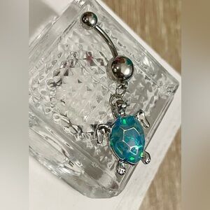 Turtle Design Belly Ring- 14g Surgical Stainless Steel NWT